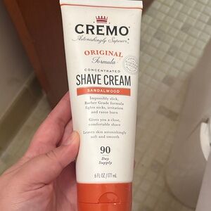 Cremo Sandalwood Shave Cream - Orange and White